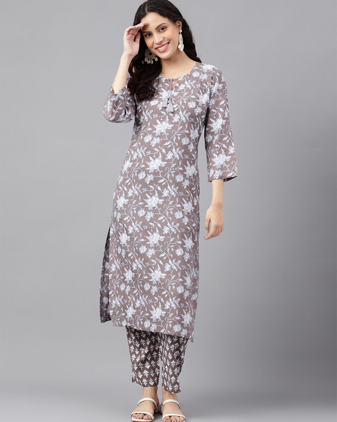 Buy Grey Kurta Suit Sets for Women by SAABHI Online