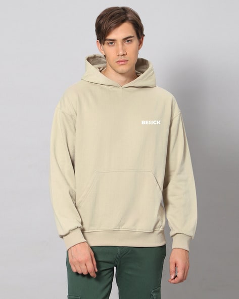 Beige best sale hoodies men's