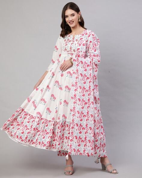 Pink Kurta Suit Sets for Women by Mizaz Online | Ajio.com