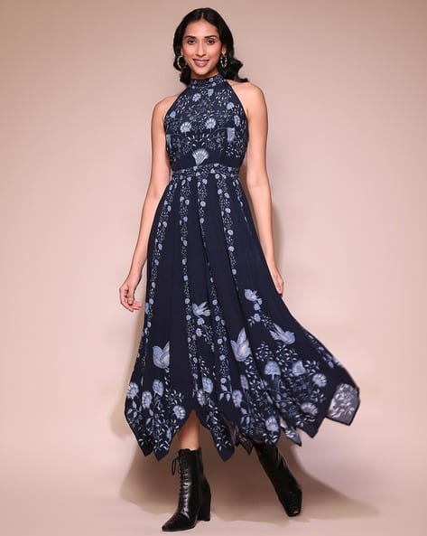 sachin and babi light blue dress 12 Elegant Navy Blue Dresses for Wedding Guests(2025)