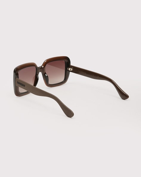 Salvatore Ferragamo Grey Gradient Rectangular Ladies Sunglasses SF606S 001  58 883121865518 - Sunglasses - Jomashop