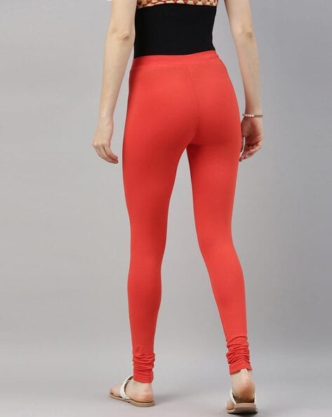 Buy Forever 21 Red & White Mid Rise Leggings for Women Online @ Tata CLiQ