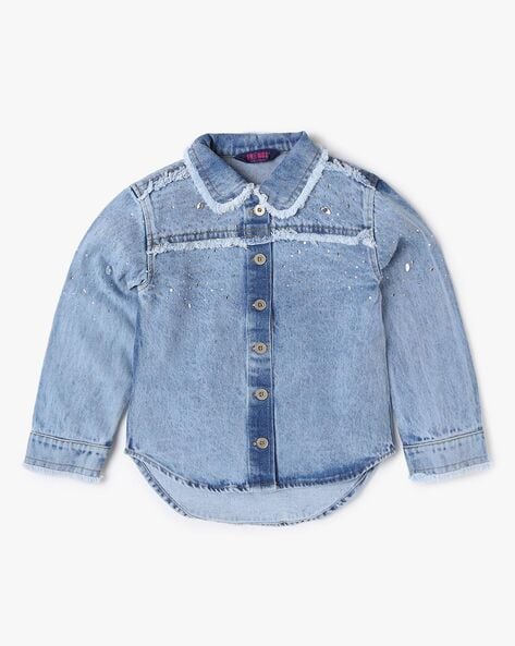 Wrangler Infant Girl's Long Sleeve Snap up Denim Jacket