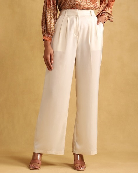 High-Rise Wide-Leg Trousers Price in India