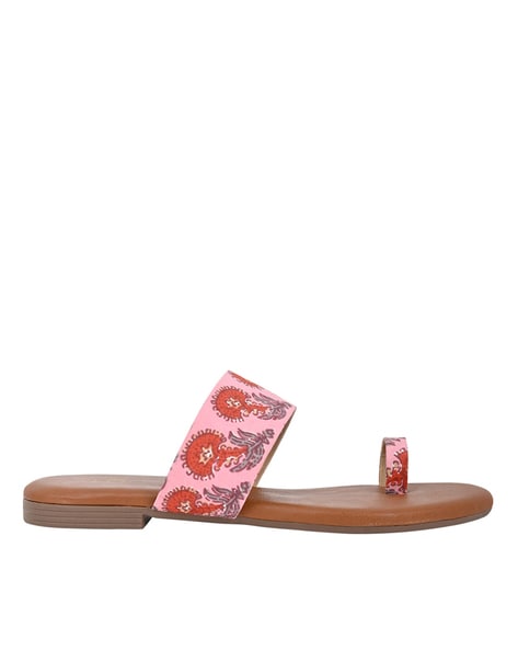 Jove Printed Toe-Ring Sandals