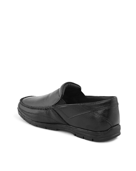FASHION VICTIM Round-Toe Loafers with Slip-On Styling For Men (Black, 9)