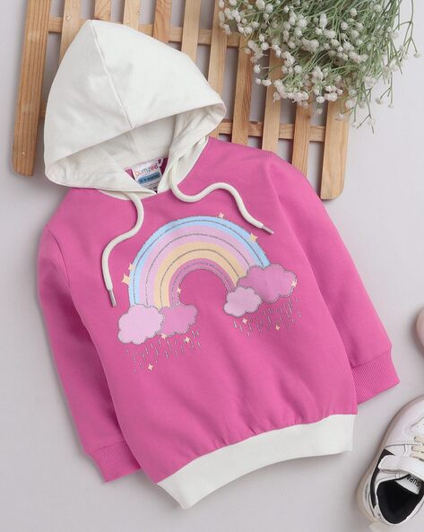 Girls rainbow clearance hoodie