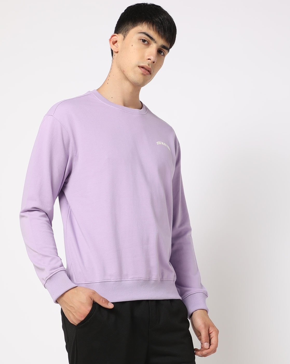 Lilac crew store neck sweatshirt