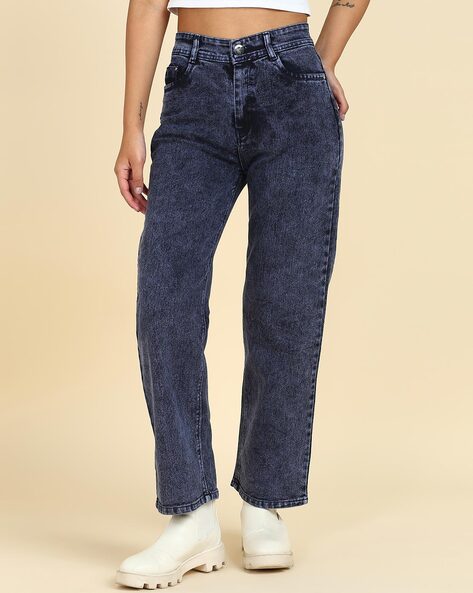 High Rise Straight Jeans