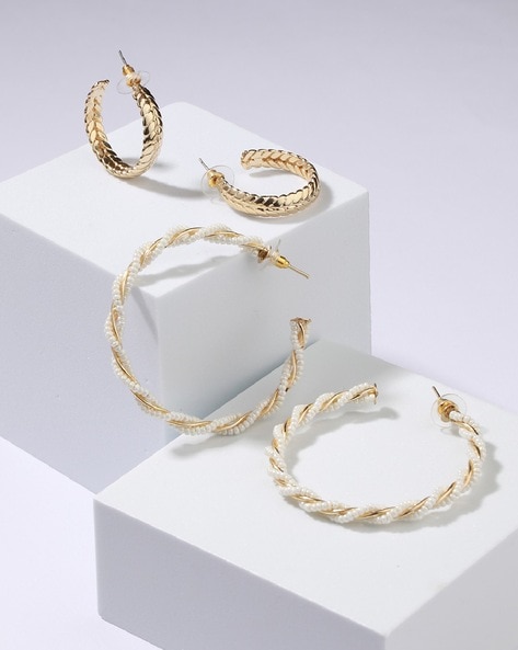 Circular hot sale hoop earrings