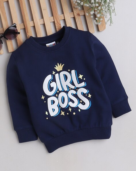 Girls on sale navy sweatshirt