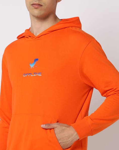 Printed Hoodie with Kangaroo Pocket