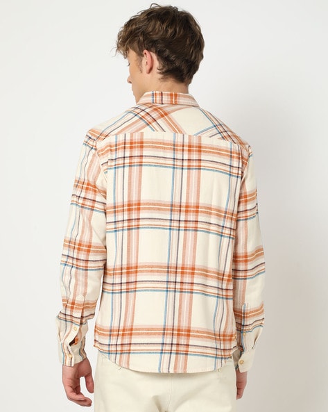 Off white outlet plaid shirt