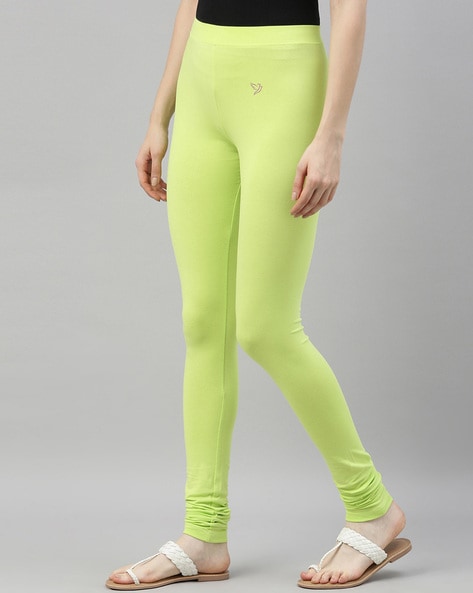 Buy Lime Green Leggings for Women by Twin Birds Online | Ajio.com