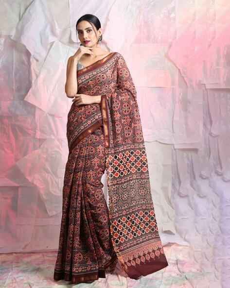 Buy Brown Sarees for Women by Buta Buti Online | Ajio.com