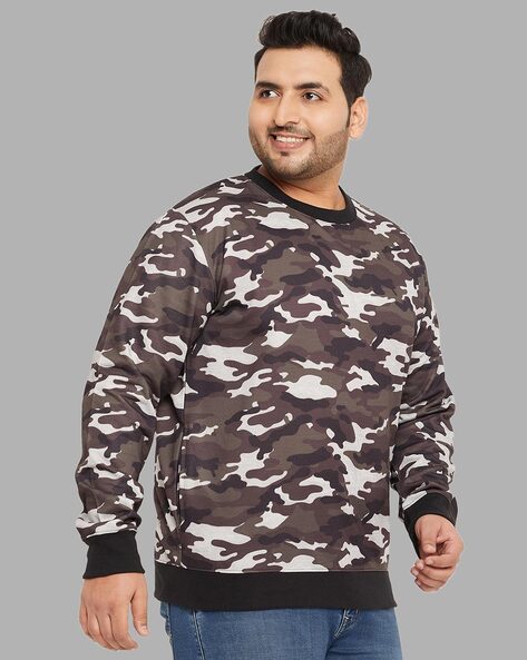 Camouflage top crewneck sweatshirt