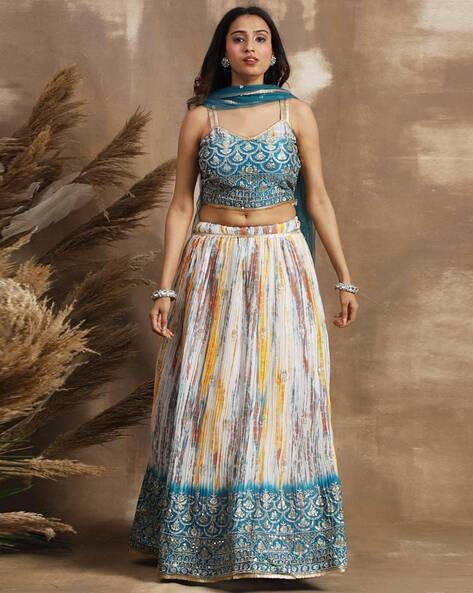 Buy Readymade Lehenga Choli For Engagement Online