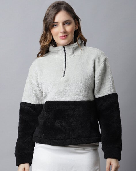 Colour block sweatshirt on sale womens