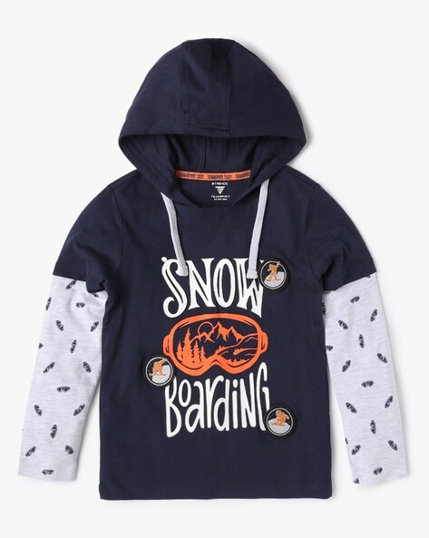 Boys hooded store t shirt