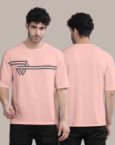 Buy Peach Tshirts for Men by Bullmer Online
