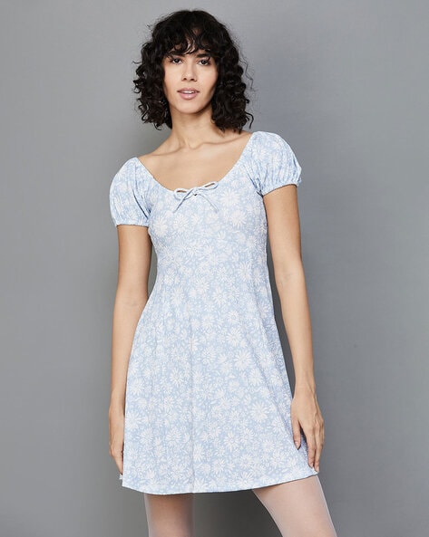 Buy Blue Dresses for Women by Ginger by lifestyle Online Ajio