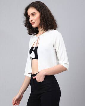 Women Shrug with Neck Tie-Up