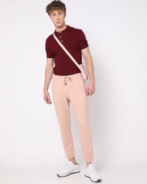 Buy Pink Track Pants for Men by YOUSTA Online Ajio