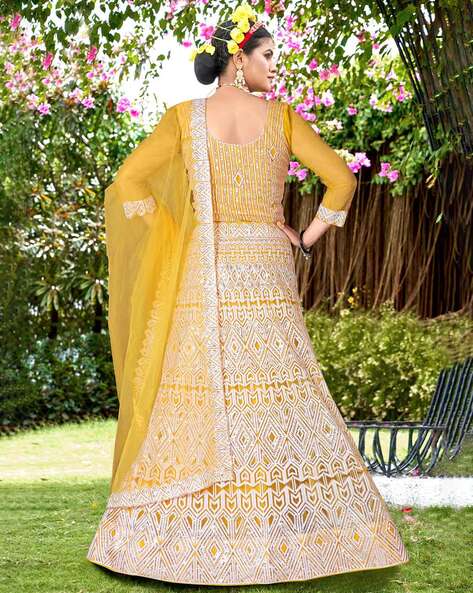 Yellow Floral Lehenga - SS22 Collection