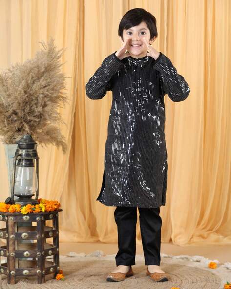 Buy Black Kurta Sets for Boys by PICCOLO Online Ajio