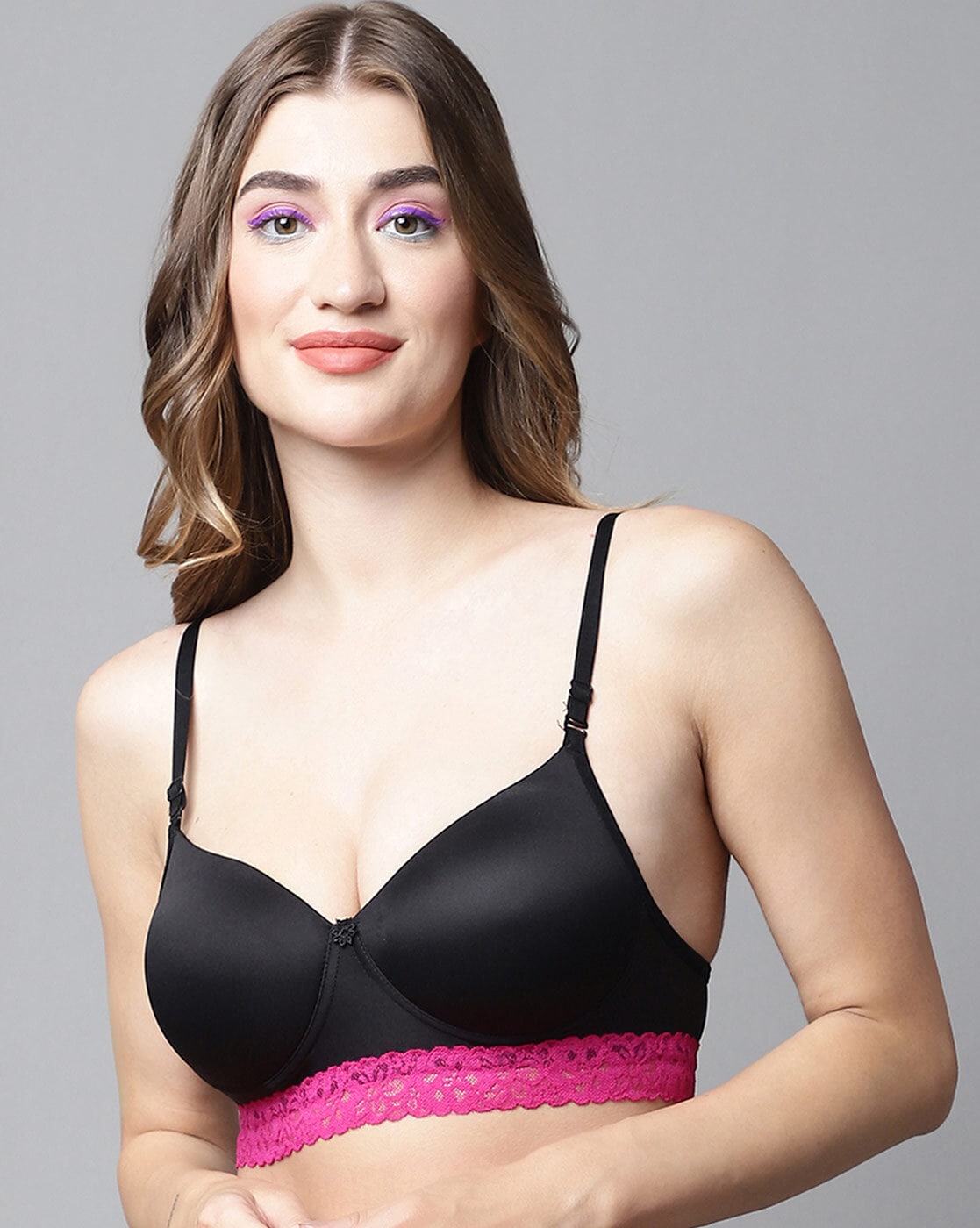 Buy online Black Cotton Tshirt Bra from lingerie for Women by Prettycat for  ₹349 at 61% off