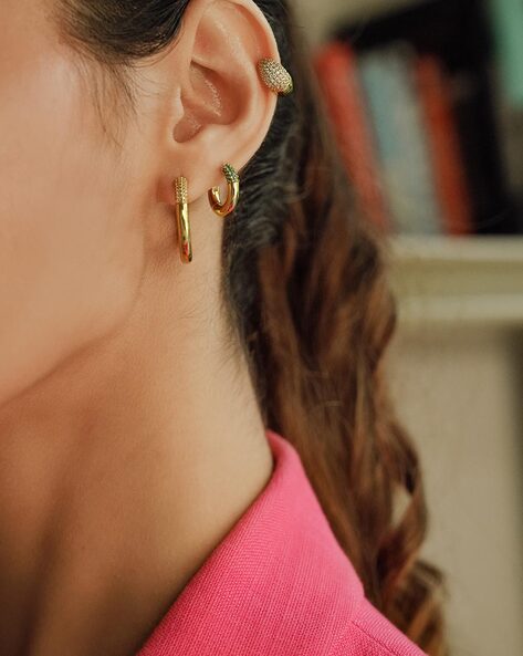 Buy Yellow Gold Earrings for Women by Whp Jewellers Online | Ajio.com