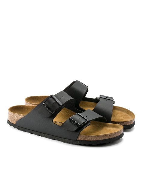 Black footbed sandals hot sale