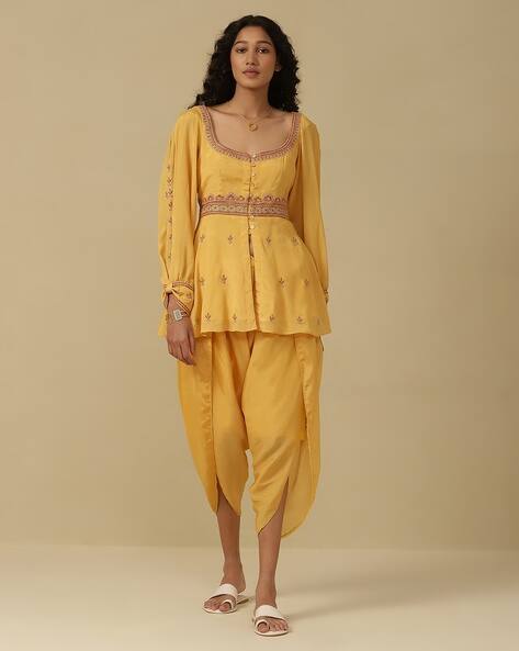 Aarke Ritu Kumar Embroidered Kurta with Dhoti Pants