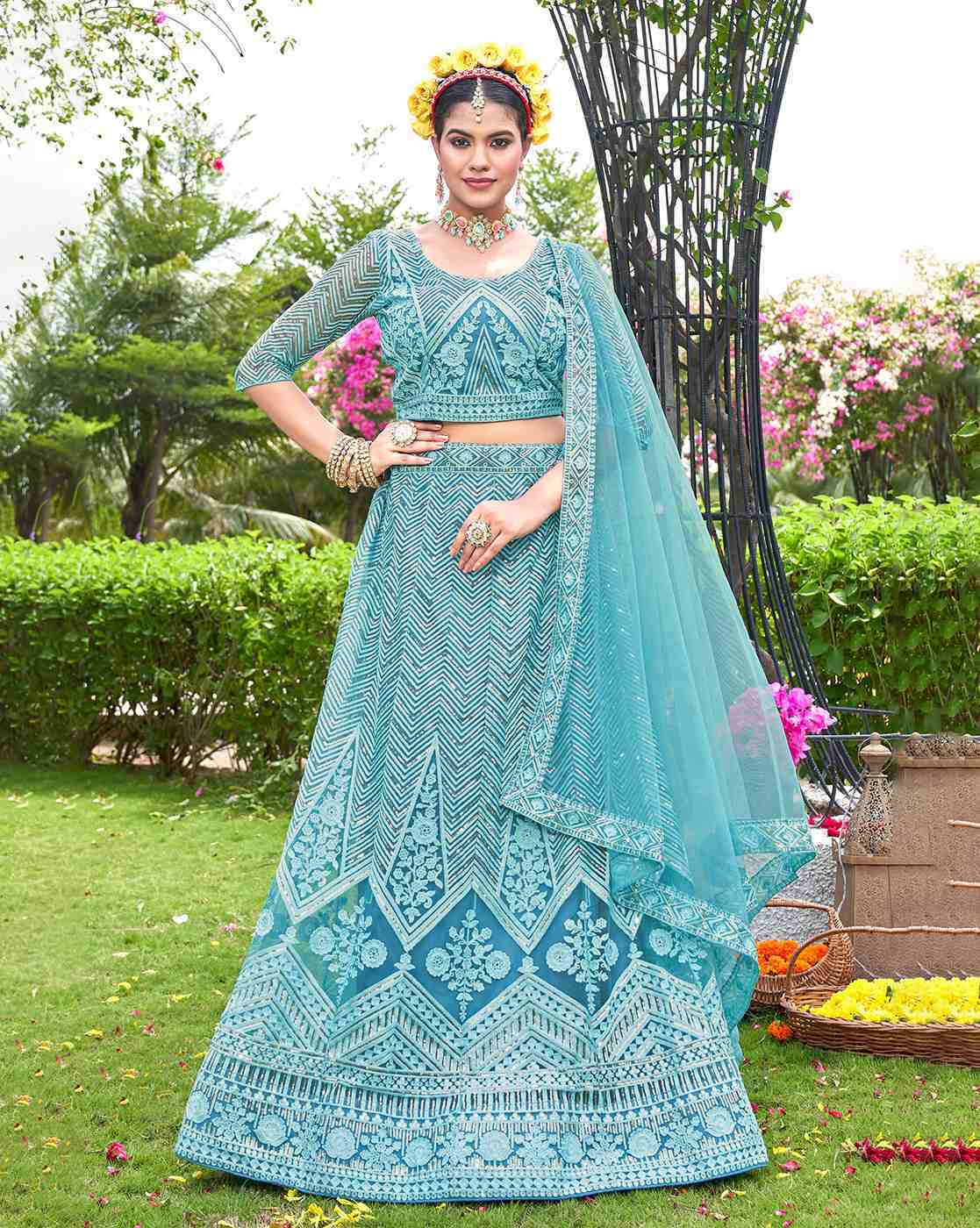 Blue Lehenga - Buy Blue Colour Lehenga Choli Online – Koskii