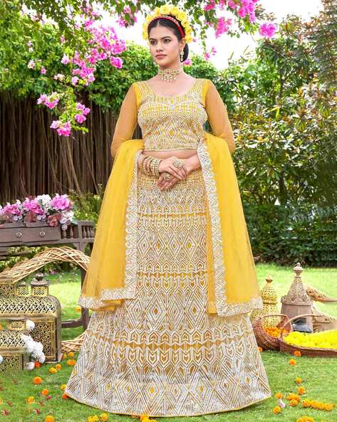 Designer Dola Silk Lehenga Blouse Dupatta Set – Dresso.in