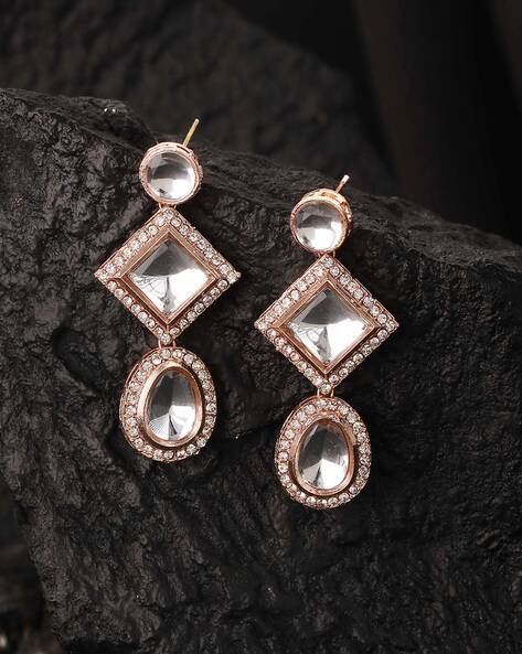 Ad stone studded deals earrings