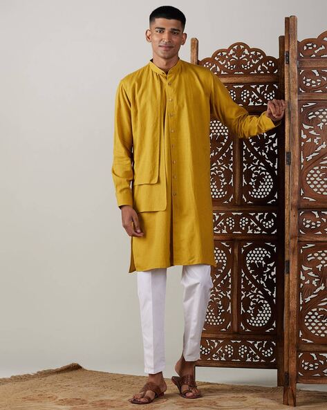 Button Down Kurta with Pyjamas Set