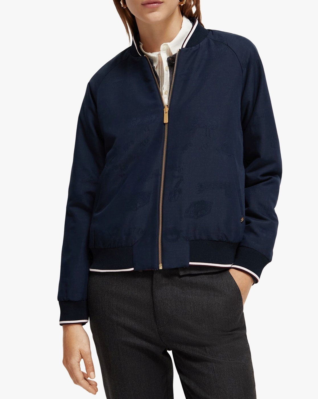 Buy SCOTCH & SODA Reversible Bomber Jacket | Blue Color Women