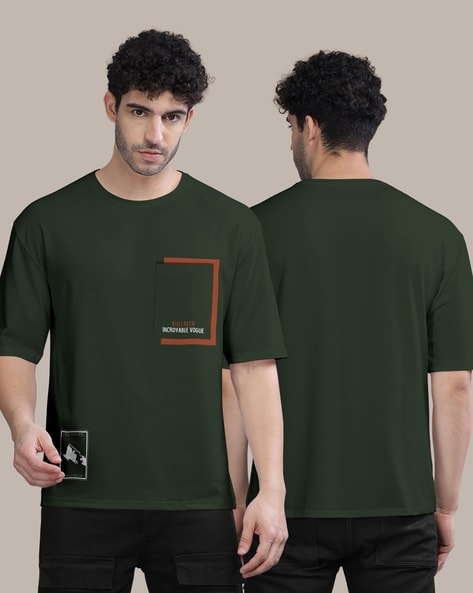 Buy Olive Tshirts for Men by Bullmer Online | Ajio.com