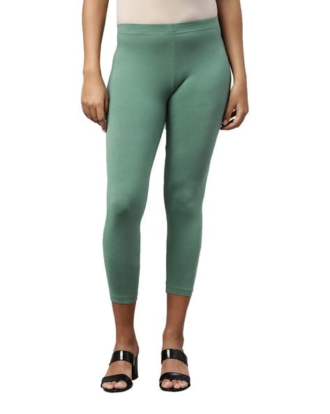 Buy Jade Green Leggings for Women by GO COLORS Online