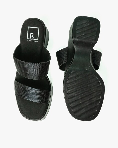 Black two best sale strap slides