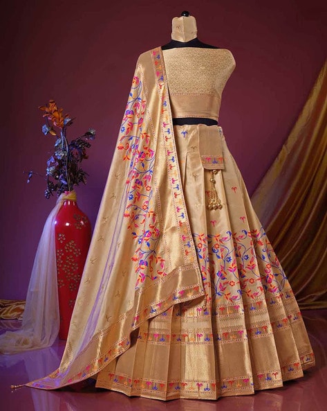 Cream Three-Dimensional Lehenga Set – Seema Gujral