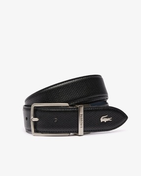 Lacoste Men's Engraved Buckle Belt