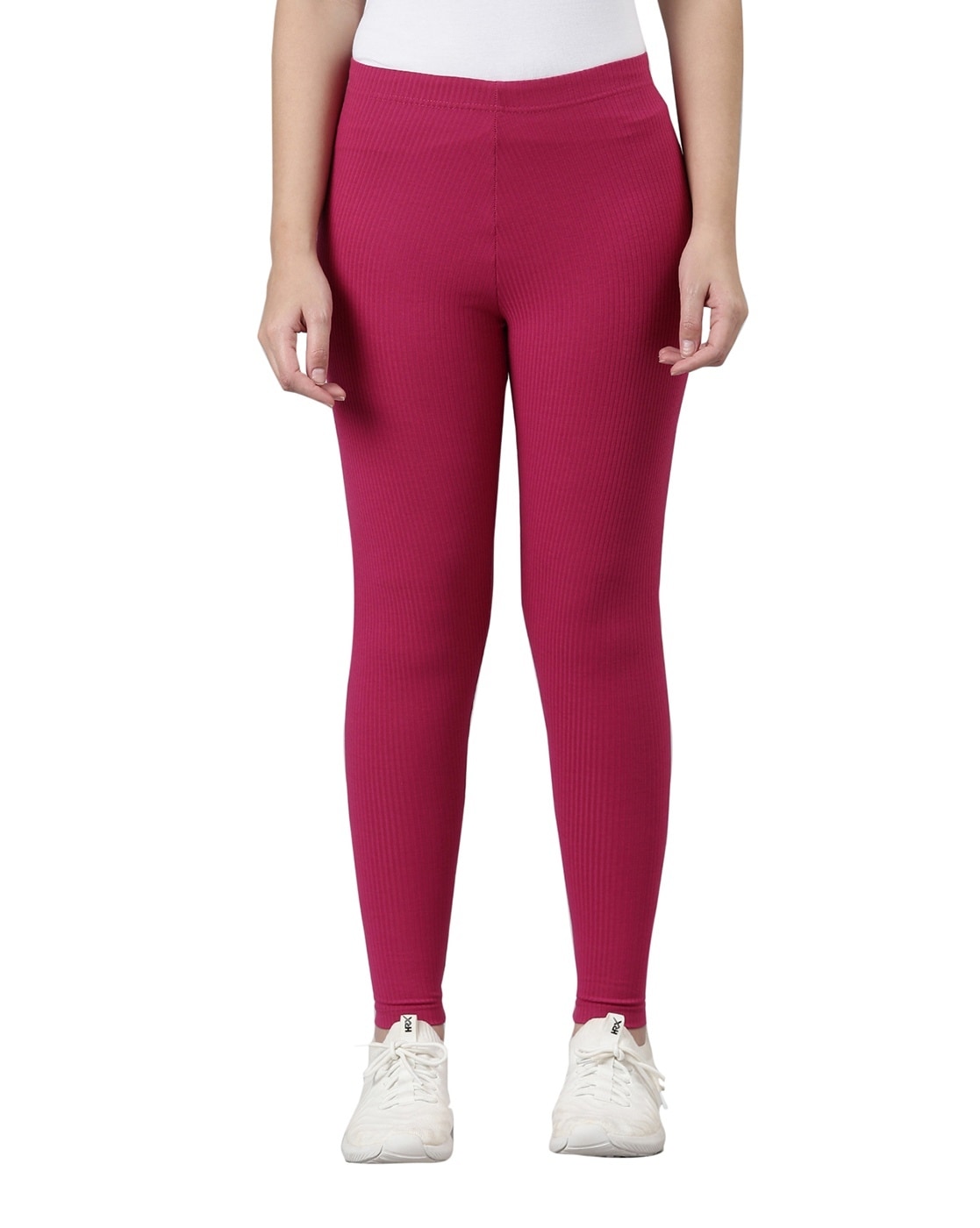 Buy Go Colors Women Solid Color Ankle Length Legging - Bright Red Online -  Lulu Hypermarket India