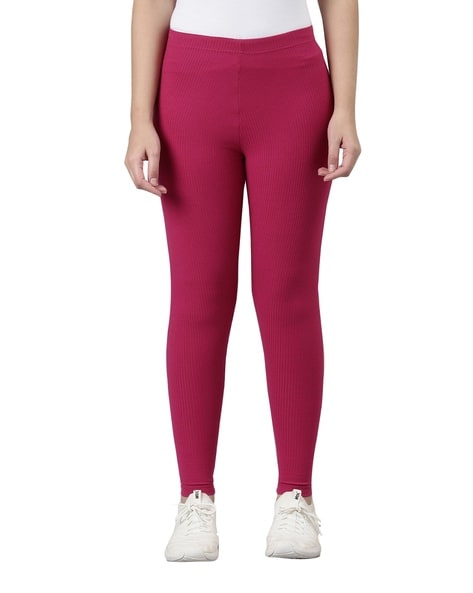 Buy Go Colors Women Solid Mustard Ribbed Leggings online-tuongthan.vn