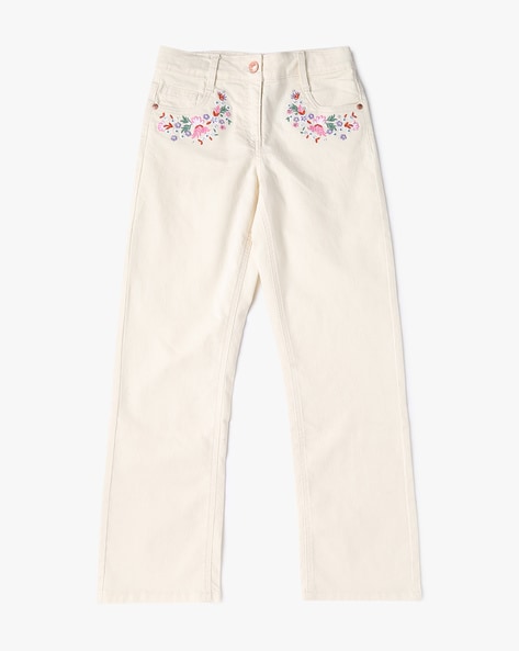 Buy Off-White Jeans & Jeggings for Girls by RIO GIRLS Online