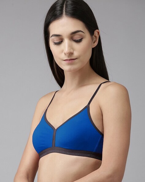 Non-Wired Non-Padded Bra with Adjustable Strap