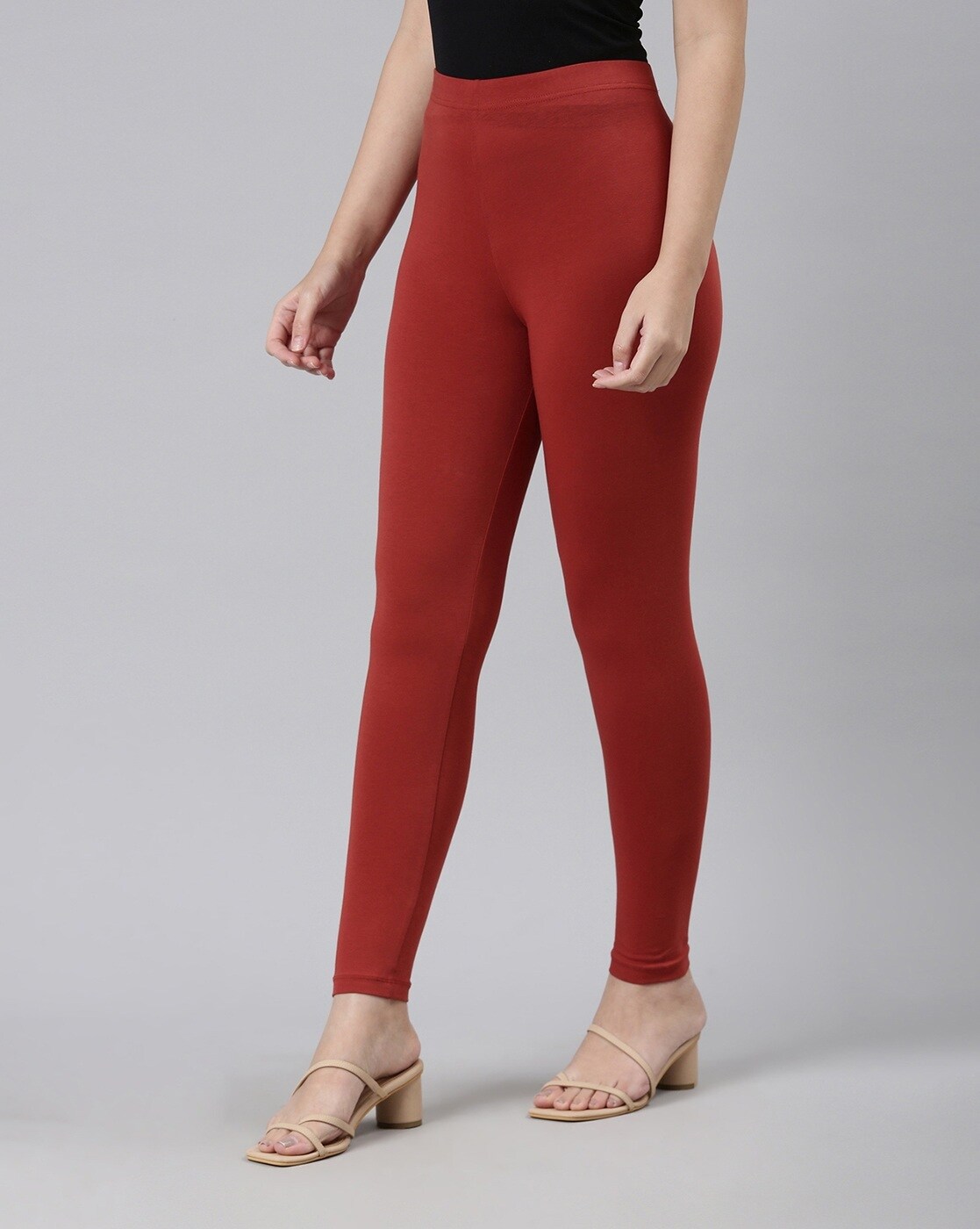 Red High Waist Lux Lyra Leggings, Casual Wear, Skin Fit at Rs 270 in Delhi