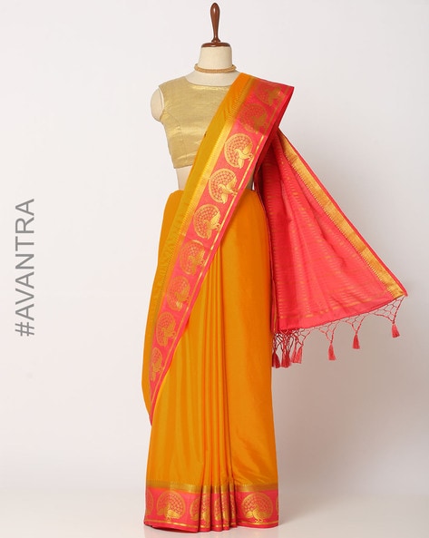 SRS Plain Pure Mysore Silk Sarees, 6.3 m (with blouse piece) at Rs  4000/piece in Bengaluru