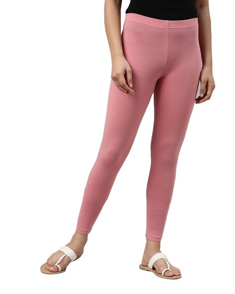 Buy Dusty Pink Leggings for Women by GO COLORS Online